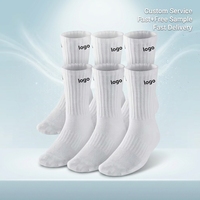 Chaussettes de sport en coton personnalisées pour hommes, vente en gros, logo personnalisé, hiver, unisexe, ODM, respirantes, antidérapantes, pour la course à pied, le basketball, chaussettes mi-mollet