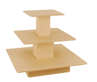 Tables en bois de présentation Premium à 3 niveaux carrées