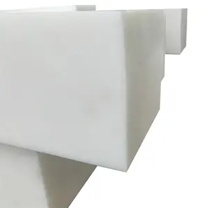 Blocco Delrin POM Acetal taglio bianco