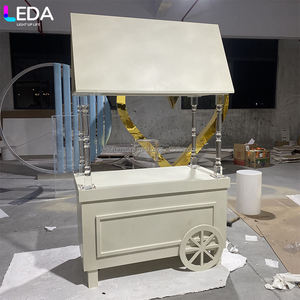 Leda รถเข็นแสดงขนมหวานทำจากอะคริลิคสีขาวแบบถอดออกได้ของตกแต่งงานปาร์ตี้วันเกิดในบ้านรถเข็นใส่ลูกกวาดแบบถอดออกได้ - Product Image 4