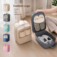 Bolsa de Viaje Portátil para Zapatos con Logotipo Personalizado, Impermeable, Organizador de Zapatos Colgante para Equipaje, Bolsa de Almacenamiento con Asa para Maleta, Hotel, Regalo