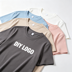 เสื้อยืดสีพื้นผ้าคอตตอนผสมโพลีเอสเตอร์ทรงฮิป<span class=keywords><strong>ฮ</strong></span>อ<span class=keywords><strong>ป</strong></span> บริการรับผลิตเสื้อยืดแบรนด์ส่วนตัวสำหรับแฟชั่นสตรีท - Product Image 1
