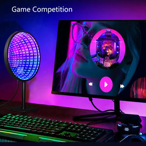 Lámpara Ambiental RGB 3D Abyss Light con Espejo de Mil Capas, Sincronización de Música Bluetooth, USB, Espejo Túnel, para Decoración de Dormitorio y Juegos - Product Image 3