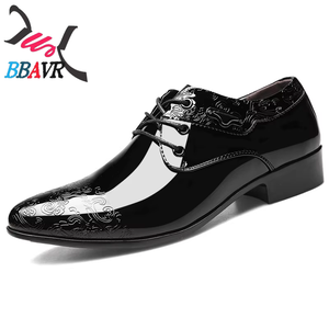 Nuevos Zapatos de Vestir Formales para Hombre, Brillantes, de PU, con Punta Puntiaguda, Diseño Tallado, Casuales, de Primavera, Talla Grande, con Cordones, para Boda, con Entresuela de EVA/PVC - Product Image 5