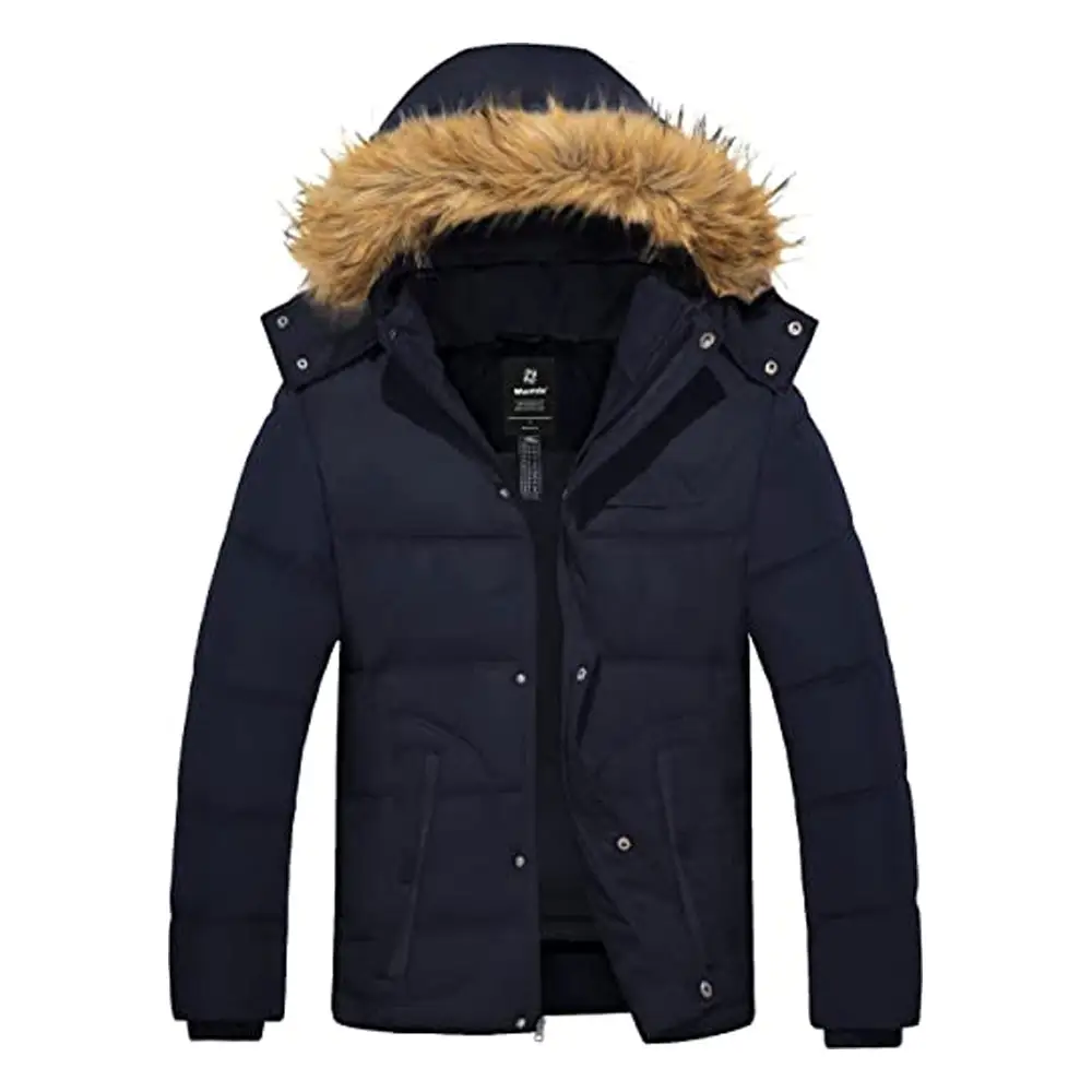 Mens Winter Puffer Jacket Thicken Winter Coat Warm Padded Jacket With Hood Top Quality Factory Wholesale