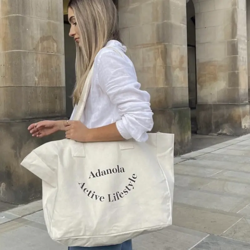 Custom Oversized Lifestyle canvas Tote bag with logo
