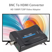 Adaptador Convertidor de Video y Audio Compacto de BNC a HDMI, 1080P Full HD, Plug and Play, con Alimentación Externa Incluida