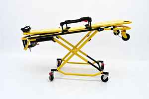 Brancard d'<span class=keywords><strong>ambulance</strong></span> à chargement automatique pour transfert de patients EMS, avec cadre en X réglable en hauteur sur 8 niveaux - Product Image 5