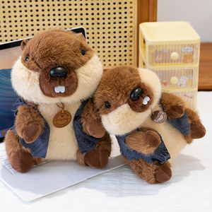 Venta al por mayor Nuevo Venta caliente Marmot Peluche Lindo Animal de peluche de juguete Animal suave <span class=keywords><strong>Castor</strong></span> Juguetes - Product Image 2