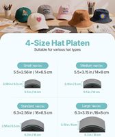 Presse à chaud numérique 4-en-1 pour casquettes, chapeaux et bob, machine de sublimation pour l'impression par transfert thermique