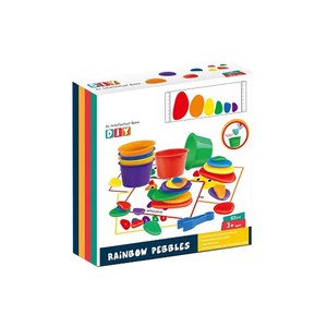 Meilleure vente enfants éducatifs 63 pièces créatif arc-en-ciel cailloux assembler bloc de construction puzzle ensembles bricolage jouet - Product Image 2