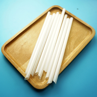 Pailles jetables écologiques en PLA compostables en gros, pailles biodégradables pour thé au lait à bulles Boba