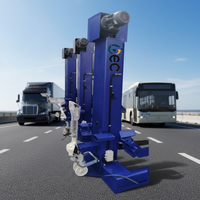Cric de levage pour bus, cric de réparation de camions, cric de sol électrique avec roues et pieds de chariot élévateur, monté sur véhicule