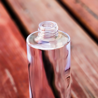 Bouteille en verre transparente 50 ml avec compte-gouttes en plastique blanc, pour utilisation des huiles essentielles
