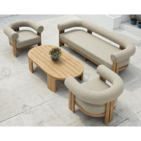 Direct de l'usine Sigma Design Bois moderne de luxe Couleur personnalisée Meubles de patio de jardin Ensembles de canapé Ensemble de canapés de jardin extérieur en teck