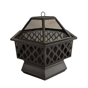 Panier à feu extérieur robuste <span class=keywords><strong>de</strong></span> style tendance pour <span class=keywords><strong>bois</strong></span> <span class=keywords><strong>de</strong></span> chauffage, forme hexagonale, pour cuisson en extérieur - Product Image 1