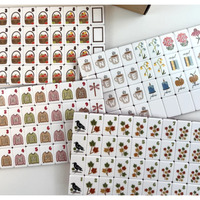 Jeu de tuiles de mahjong transparentes rouges café The Fall, 3 couches, tuiles de mahjong automnales rêveuses, The Humble Oak Mahjong