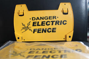 Açık kullanım sarı PP malzeme UV koruma uyarı işareti elektrik çit uyarı işareti kart kullanımı için eskrim tehlike kurulu - Product Image 2