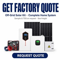 Kit Tenaga Surya Off Grid Lengkap 5.12kWh Baterai LiFePO4 Inverter Hybrid untuk Daya Rumah Komunitas Desa Nelayan Pulau
