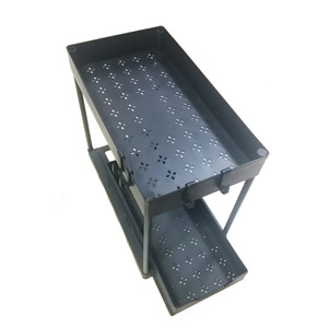 2 Tier Under Plastic PP/ABS Home Storage Under Sink Organizer For Bathroom Kitchen Storage Holders Racks