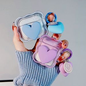 Pour AirPods Pro 3 Wave étui de protection pour écouteurs souples pour écouteurs <span class=keywords><strong>Apple</strong></span> 4 écouteurs sans fil 3D rose amour housse de protection - Product Image 2