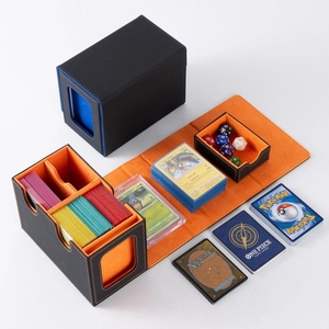 กล่องสองชั้นสำหรับใส่การ์ด tcg/ccg กล่องเก็บของหนัง PU ที่เหมาะกับ280 + การ์ดแขนเดียว - Product Image 6