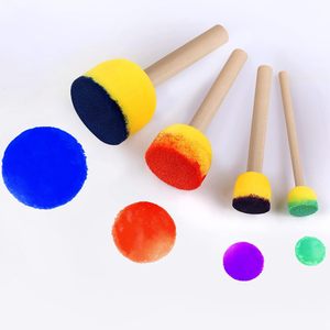 Juego de 30 esponjas redondas para pintar, esponjas redondas para pintura acrílica, herramientas de pintura para niños (4 tamaños) - Product Image 5