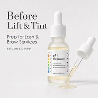 Équilibrant de pH pour cils et sourcils à la cystéamine végétalienne 15 ml, formule douce et non irritante pour un soin après-rehaussement sain