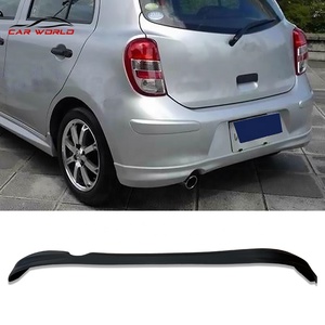 ชุดแต่งรอบคันพลาสติก+ABS สีดำด้าน สำหรับ March 2010-2015 ประกอบด้วยลิ้นหน้า กันชนหลัง ดิฟฟิวเซอร์ลิ้นหลัง สเกิร์ตข้าง สำหรับตกแต่งรถยนต์ - Product Image 5