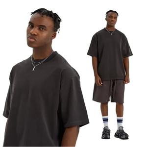 T-shirt pour homme en coton 100% sur mesure en gros, taille grande, grande taille, coupe ample, design vierge, option d'impression de logo - Product Image 1