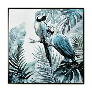 Factory Price Abstract Bird Hand Painted Oil Painting Modern Animal Canvas Art For Home Decoration