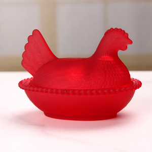 <strong>Large</strong> Modern Minimalism Glass Glazed <strong>Jar</strong> Candy &amp; Dried Fruit <strong>Jar</strong> Multicolor Hen Design Candy <strong>Jar</strong> - Product Image 3