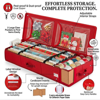 Boîte de rangement pour rouleaux de papier cadeau de Noël, nouvelle conception, boîte de rangement extérieure étanche en tissu