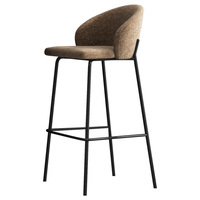 Comptoir de bar moderne et minimaliste pour la maison, tabouret de bar en fer forgé avec dossier et accoudoirs, modèle commercial 378, fabriqué en Chine