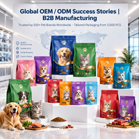 YOUYI Sachet Doypack pour aliments pour animaux de compagnie, imprimé par gravure, avec fermeture éclair double, résistant à l'humidité, thermoscellable, personnalisable OEM