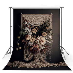 Fondo de fotografía Retro Boho flores embarazada maternidad bebé recién nacido retrato decoración sesión de <span class=keywords><strong>fotos</strong></span> telón de fondo <span class=keywords><strong>estudio</strong></span> - Product Image 1