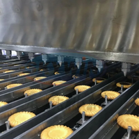 Skywin 10/4 lane Chocolat ou Confiture Déposant Tartelettes Biscuit Biscuits Crème Oeuf Tarte Biscuit Faisant La Machine avec Tunnel De Refroidissement