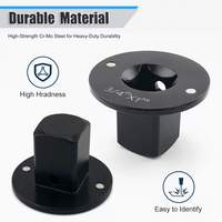 Adaptateur de douille à impact magnétique à profil bas 4 pièces pour convertisseur 3/4\" M vers 1/2\" F, 1/2\" M vers 3/8\" F, 3/8\" M vers 1/4\" F