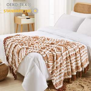ผ้าห่มผ้าขนแกะสไตล์โบฮีเมียนสำหรับฤดูหนาวขนาดคิงไซส์ - Product Image 6