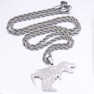 Moda Cool Hip-Hop Rock <span class=keywords><strong>Collar</strong></span> de hombre Cross-Border Nuevo colgante de dinosaurio de acero inoxidable <span class=keywords><strong>Collar</strong></span> de acero de titanio - Product Image 4