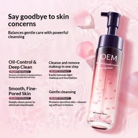Micro-essence de rose Nettoyant visage Moussant Contrôle du sébum Nettoyage en profondeur Démaquillant Hydratant Éclaircissant