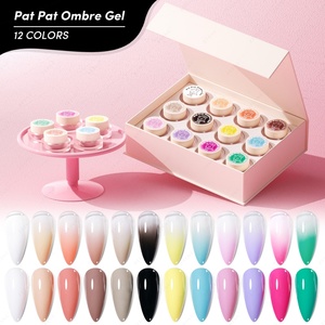 JTING 5 Effets Pat Pat Ombre Gel Polish Set Box Collection 12 Couleurs Gel Polish Multi-usages Gel Modelant Nail Art OEM - Product Image 1