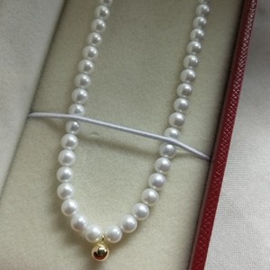 Collar de Perlas de Agua Dulce de 4-5 mm Casi Perfectas, Plata S925, Regalo para Novia Joven - Product Image 4