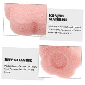 Éponge Konjac personnalisée avec logo pour le bain du visage des bébés, forme mignonne, naturelle, sûre, à base de plantes, pour nourrissons, tout-petits, nouveau-nés, brosse de douche - Product Image 4