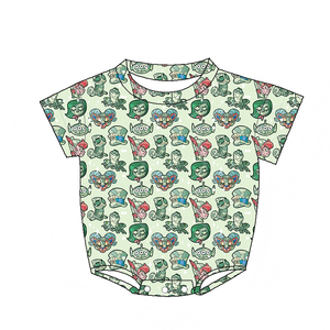 Baju Bayi Bambu Cetak Kartun ODM, Romper Bayi Pendek, Onesie Bayi Baru Lahir, Pakaian Bayi Custom, Baju Tidur Bayi - Product Image 2