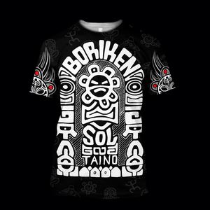 T-shirts vintage Porto Rico Taino Tattoo à logo personnalisé T-shirt hip hop noir cool d'été pour garçon Vente en gros de chemises à manches courtes pour hommes - Product Image 4