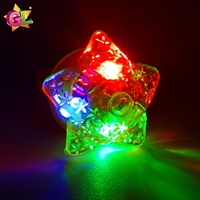 3 LED Lampu Bentuk Bintang Bercahaya dengan Tulisan LOVE, Mainan Jari Jelly Flash untuk Hadiah Anak
