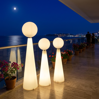 Lámpara de Pie LED, Lámpara de Mesa, Diseño Contemporáneo, Luz Blanca Cálida, Uso en Jardín, Lámpara de Pie Creativa y Moderna, Luz Colorida