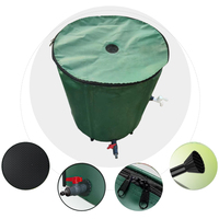 Vente en gros d'usine, baril à eau de pluie pliable en PVC, taille personnalisée, collecteur d'eau de pluie avec robinet, anti-UV, résistant aux hautes températures/aux basses températures