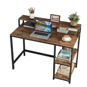 简约设计工作站集成批发木制电脑桌家用办公家具架笔记本电脑桌转角桌